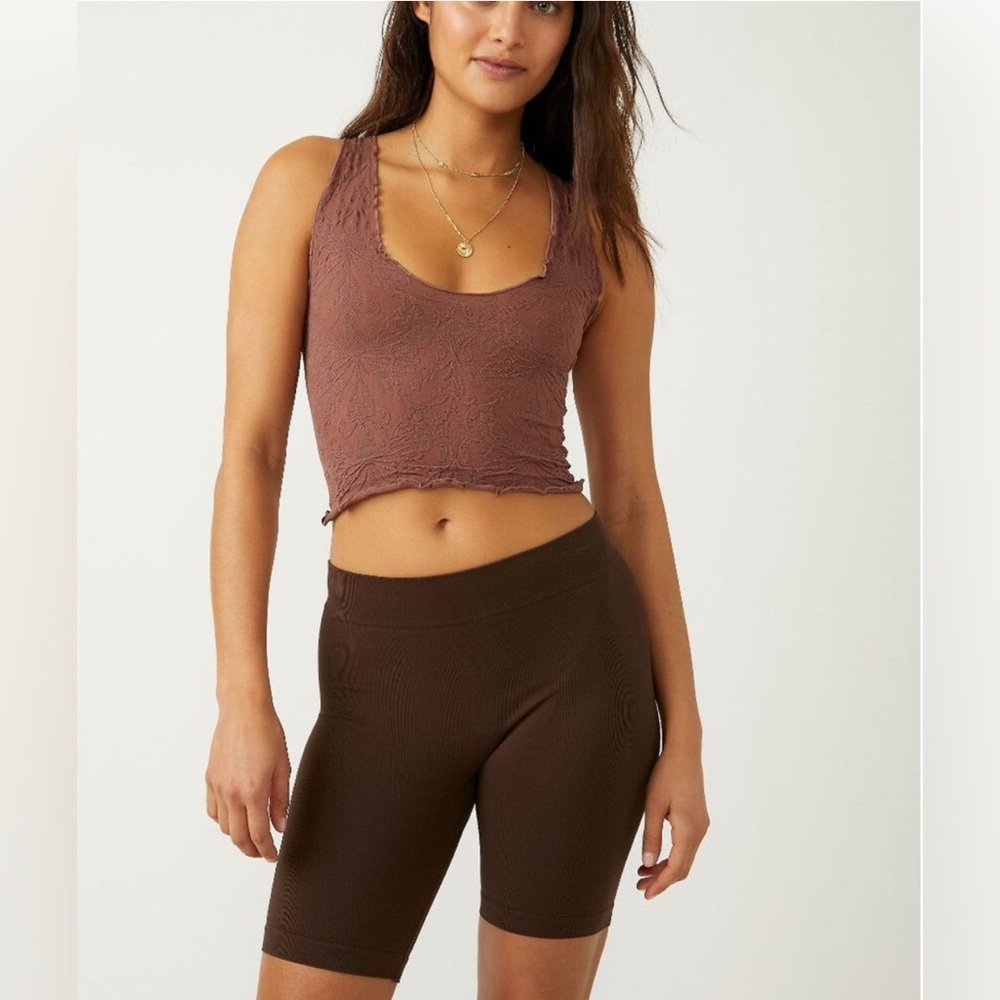 FREE PEOPLE Seamless Bike Short / Chocolate Merlot